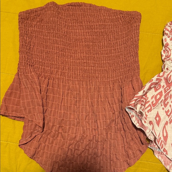 Textured Rust Top and Patterned top - Picture 2 of 3